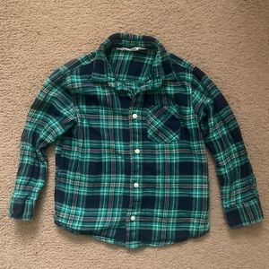 H & M boys plaid 100% cotton button down shirt 5T